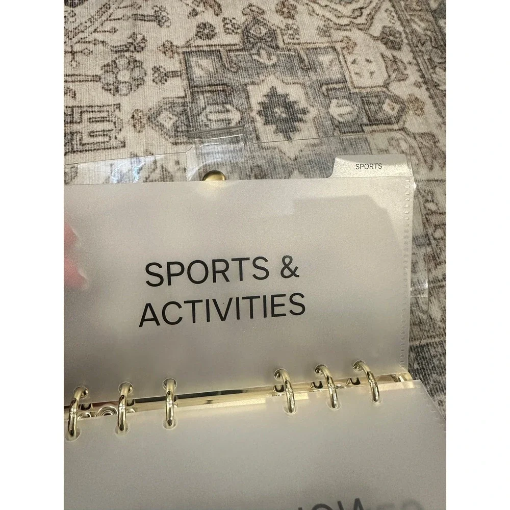 Back to School Budget Binder A6 Clear Binder with Gold Hardware | Cash Envelope